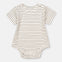 JF Off White & Blue Lining (Tag-cut) Romper BS6132B